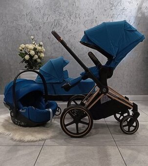 LUXUSNÁ TROJKOMBINÁCIA CYBEX ROSEGOLD MOUNTAIN BLUE