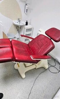 Elektrické Pedikérské křeslo elemi 2 motory červené