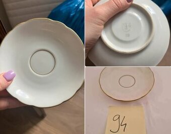 5ks sada retro Czechoslovakia plytkych tanierov