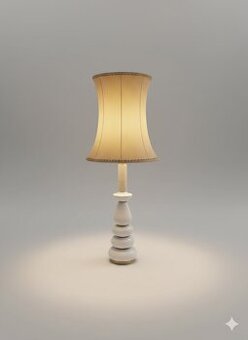 Stará stolová lampa s mramorovou nohou