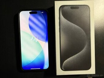 iPhone 15 Pro Max 256GB - Pekný stav, obal, krabica