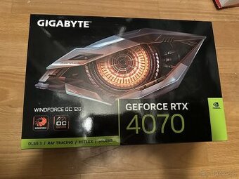 Predám alebo vymením GIGABYTE RTX 4070 WINDFORCE OC 12G