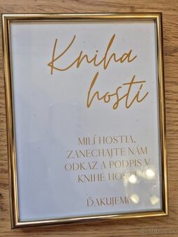 Rámiky s nadpismi na stoly