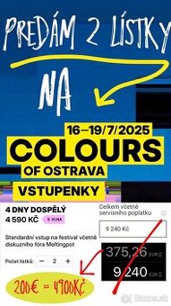 2 lístky Colours of Ostrava