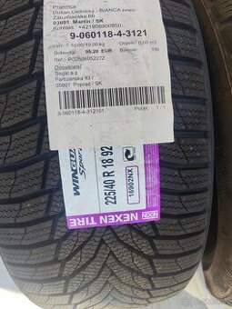 Predám Nexen Winguard Sport 2 225/40 R18 zimné pneu