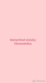 Maturitné témy z ekonomiky a ekonómie