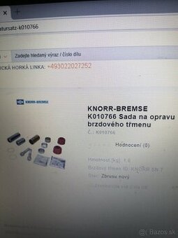 Brzdy, opravna sada brzdový třmen KNOOR BREENSE