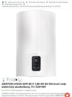 Ariston Lydos wifi 80v 1,8kw