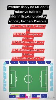 ME vo futbale hráčov do 21 rokov 2025 - Prešov