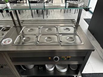Predám nerezový gastro výdajný pult – ohrev + chladenie