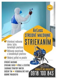 Maľovanie, maľovanie airless , striekanie , maliarske práce