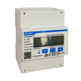 Smart meter CHINT DTSU666 3 fázový, elektromer, FVE