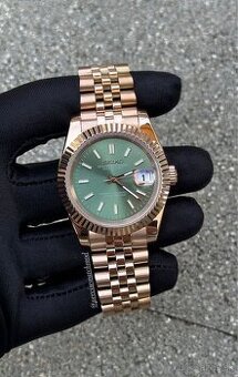 Seiko mod Datejust Green Rose