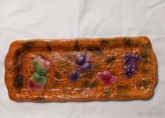 Stará keramická glazovaná tácka