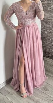 Ružové spoločenské šaty 36/S