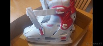 Dievčenské korčule na ľad 33- 36 - nastaviteľné - 4 veľkosti