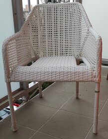 Záhradné ratanové kreslo Denia biela