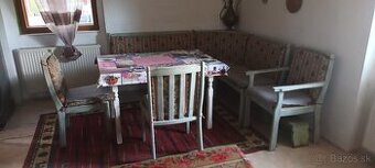 Starozitna drevena lavica so stolom len 490e
