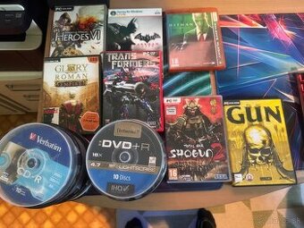 Predáme hry na PC a K tomu prázdne DVD,CD spolu