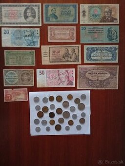 Bankovky a mince Československo