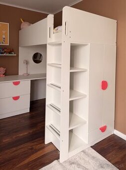 Detská vyvýšená posteľ IKEA SMÅSTAD/STUDA