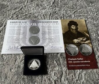10 Euro Chatam Sofer PROOF 2012 + pamätný list