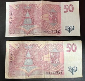 50 Českých korún - bankovky