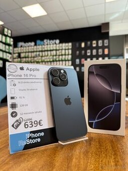 ZÁRUKA 1 ROK |  iPhone 16 Pro 128GB Black Titanium