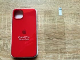 iPhone 14 Plus červený kryt + sklo - Nový