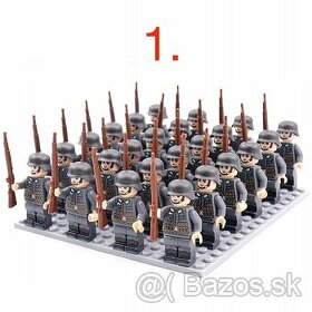 Figúrky vojakov (24ks) + Zbrane - typ lego - nové