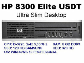 HP 8300 Elite USDT, i3-3220, 8GB RAM, 128GB SSD, 320GB HDD - 1