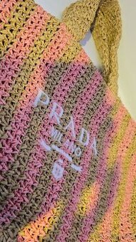 Prada kabelka velka letná raffia