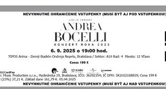 Andrea Bocelli v Bratislave