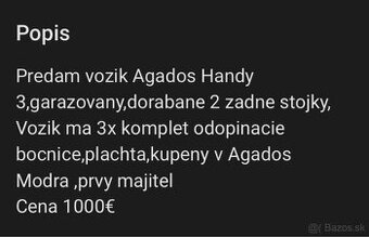 Predam privesny vozik Agados Handy 3