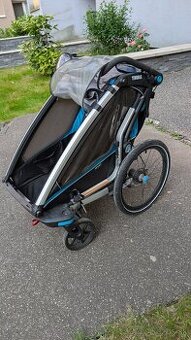 Thule Chariot Sport Blue – TOP STAV, málo používaný