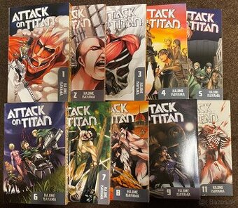 Predám mangy Attack on titan vol.1-9 + 11