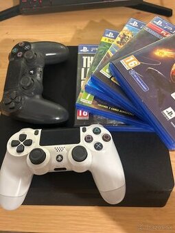 Predám ps4 a 5 hier + 2 ovladace zadarmo
