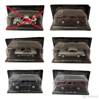 Zberateľské kovové modely Lancia v mierke 1:43