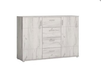 Komoda 2D4S Dub Craft Biely