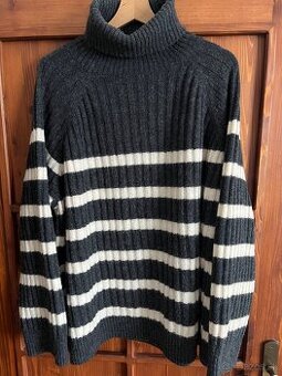 H&M dámsky sivý rolákovy sveter XL