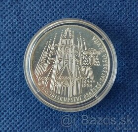 Strieborná pamätná minca 200Kč, 1994, Arcibiskupstvo pražské