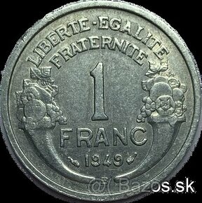 Predám 1 frank 1949 Francúzsko - 1