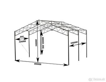 Pozinkovaná konštrukcia 8x6,4m