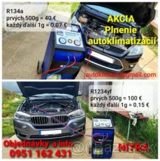 Auto - klimatizacie plnenie R134a