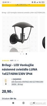 Vonkajšie nástenné svietidlo