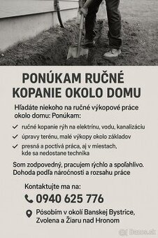 Ponúkam kopanie