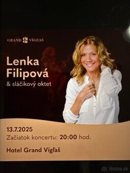 Koncert Lenka Filipová a sláčikových oktet 2 lístky