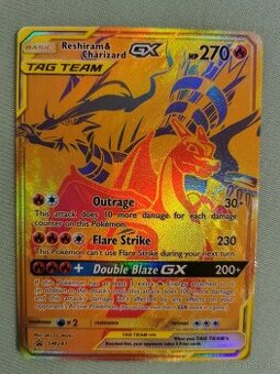Pokémon karta Reshiram &Charizard GXhiram