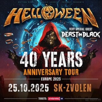 Predám tri vstupenky na koncert HELLOWEEN vo ZVOLENE