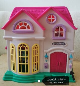 Rozkladací plastový domček pre bábiky, zvuk a svetlo